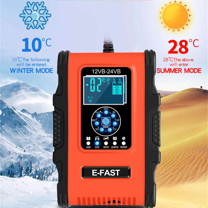 12V 12A-24V 6A Lithium Battery Charger Smart Charger Lead Acid Battery Charger