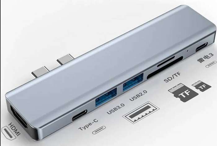 Second Hand 7 in 2 USB-C Hub For MacBook Pro / MacBook Air