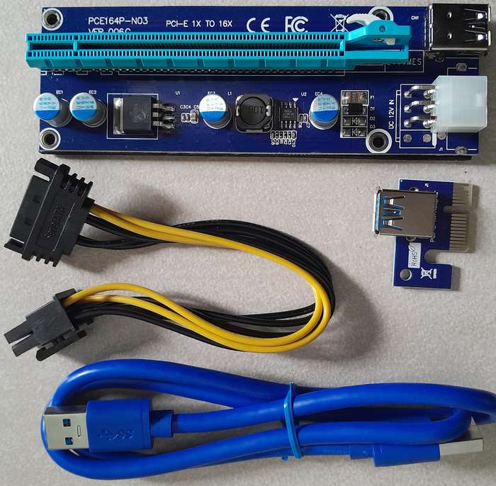 30x Extender Riser Adapter Cards 006C USB 3.0 PCI-E Express 1X
