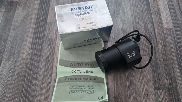 EVETAR CCTV & Video Lens Auto IRIS Vari-focal Mono-Focal Lens DC Drive 2.8mm - 12mm 1/3'' V13VD2812