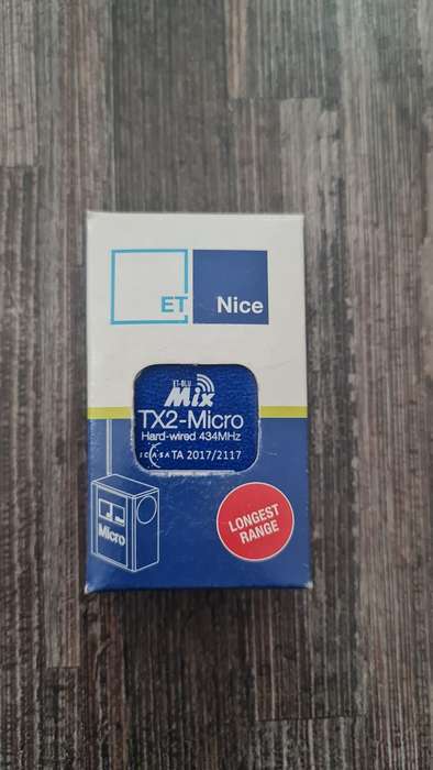 ET Nice TX2 Micro Blu Mix Rolling Code Fixed Transmitter 434MHz