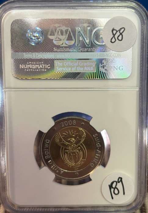 2008 Five rand (Mandela Birthday) - MS 66