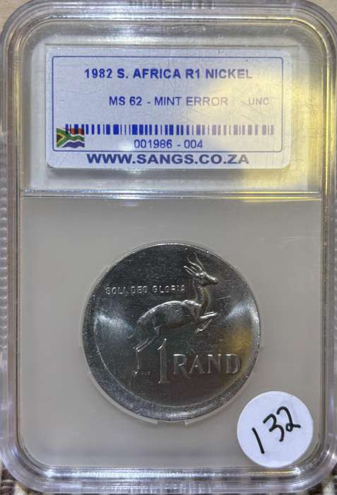 1982 South African R1 - Mint Error