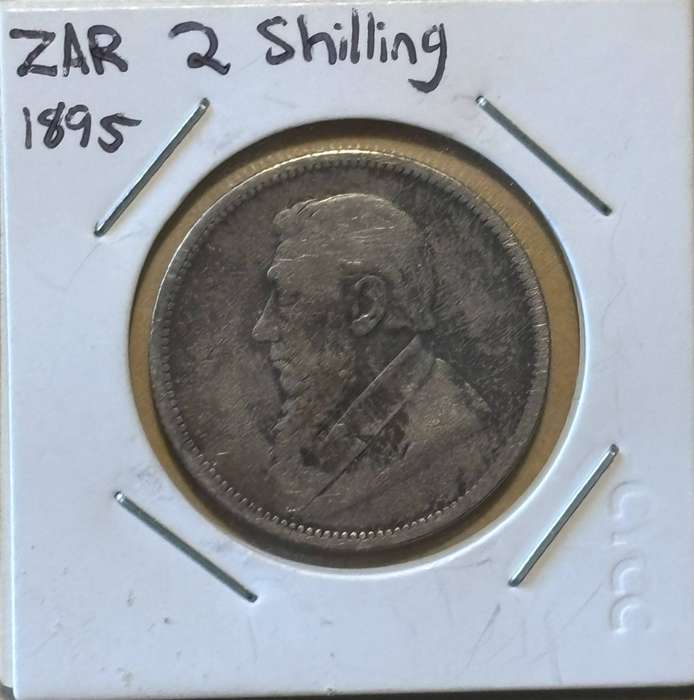 1895 ZAR Two Shillings