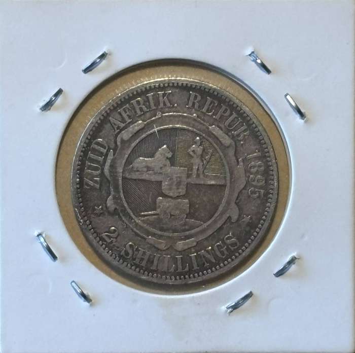 1895 ZAR Two Shillings