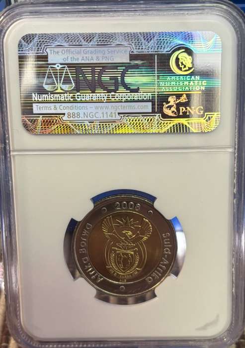 2008 South African R5 (Mandela Birthday MS 65)