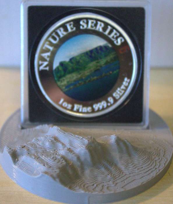 Nature Series - Table Mountain - Fine Silver (Stand and Authenticity included)