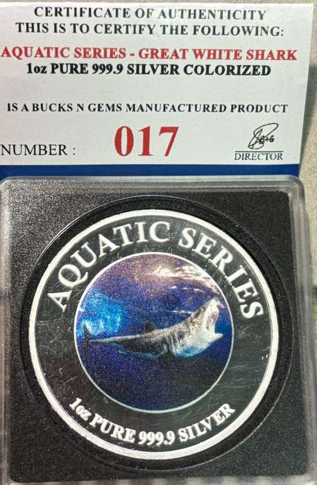 Aquatic Series - Great White (1Oz Silver)