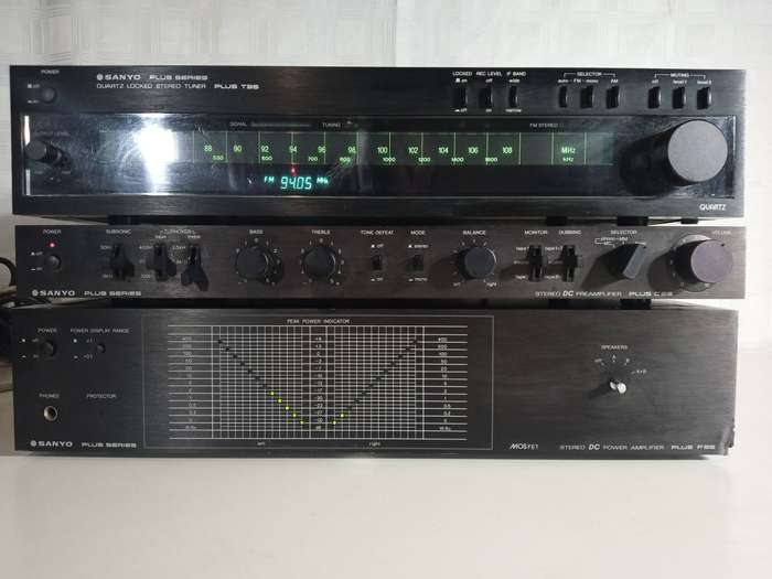 Sanyo Plus Series P55 Tuner, Pre Amp & Power Amplifier
