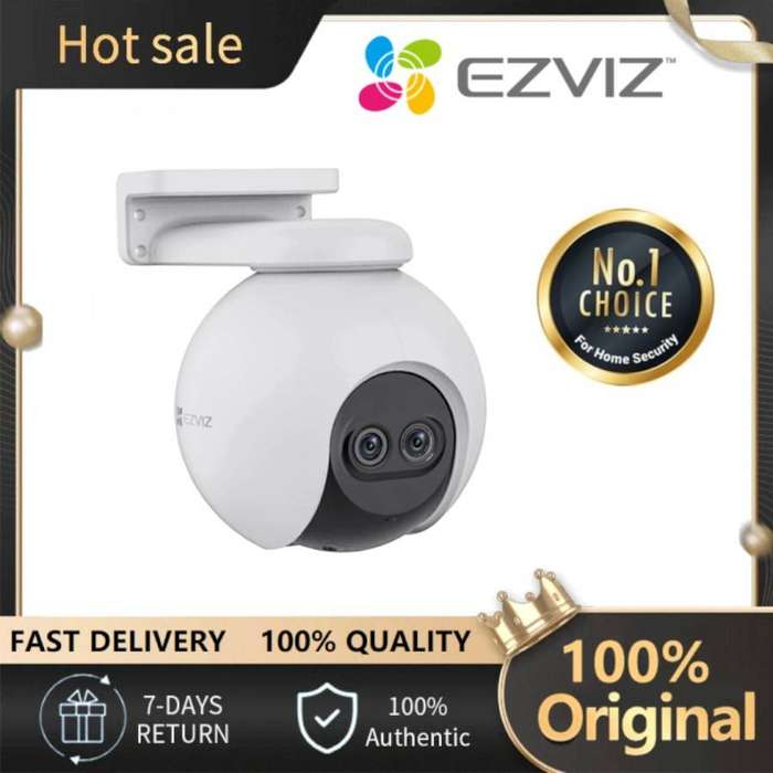 EZVIZ - C8PF - Dual-Lens Pan Tilt Zoom Person Detection Wi-Fi Security Camera - White