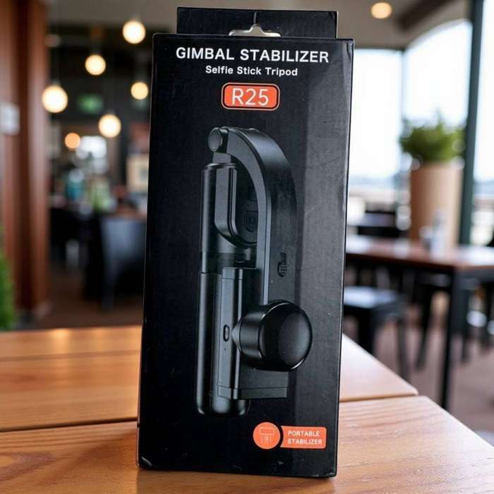 Gimbals Tripod For Smartphone Stabilizer With Three-axis Stabilizer And Bluetooth Remote - Black