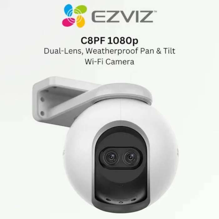 EZVIZ - C8PF - Dual-Lens Pan Tilt Zoom Person Detection Wi-Fi Security Camera - White