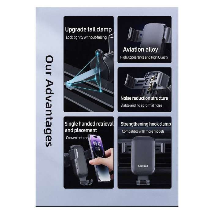 Lenovo C5 Lite Car Gravity Bracket - Black
