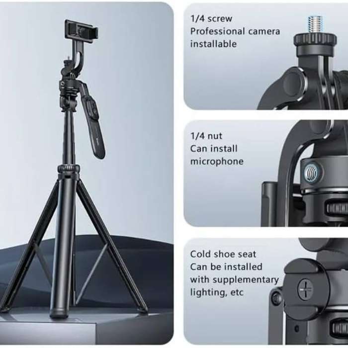 Yesido SF17 Multifunctional Tripod Selfie Stick - Black