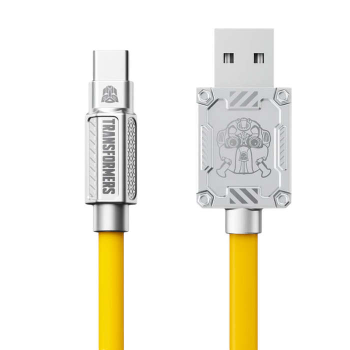 Transformers TF-A01 Silicone Zinc Alloy Type C Cable - Yellow