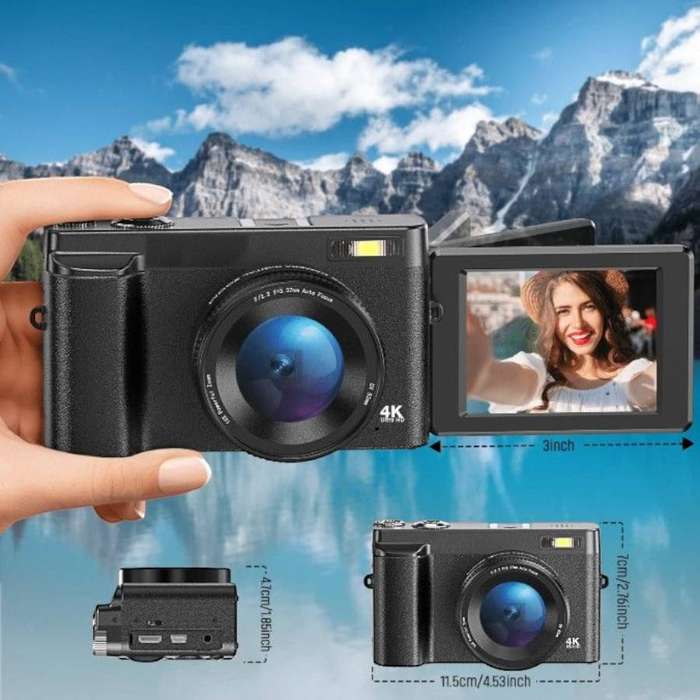 Ultra HD Digital Camera With Advanced Autofocus Technology - Black