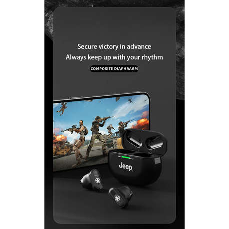 JEEP - EW011 - IPX5 Waterproof Earbuds with Noise Cancellation - Beige