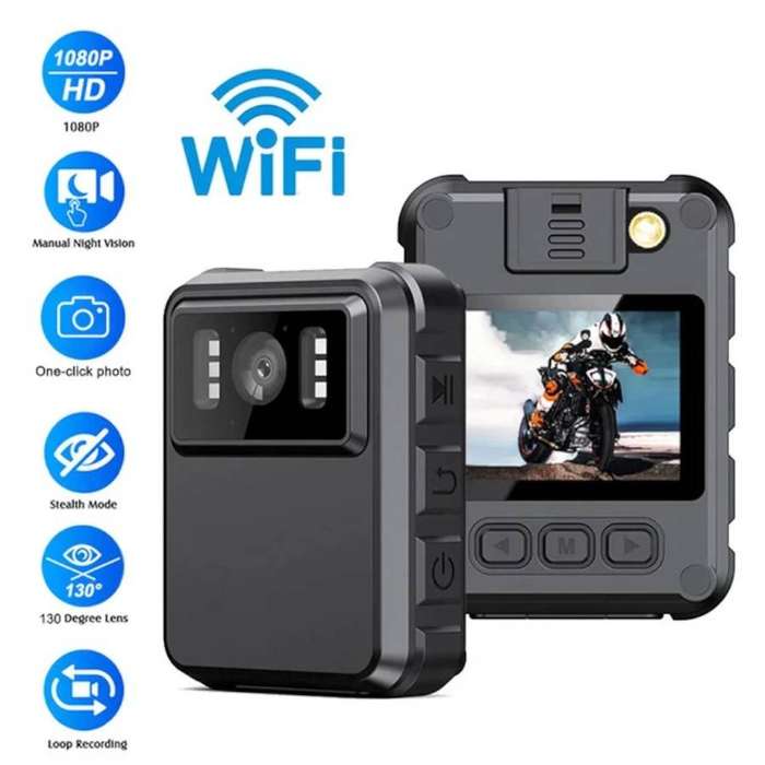 LOGO - Multipurpose Body Camera HD Wi-Fi Recorder - Black