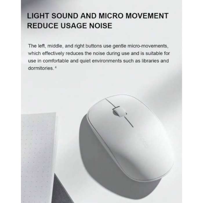Rapoo Wireless Keyboard and Mouse 9000s - White