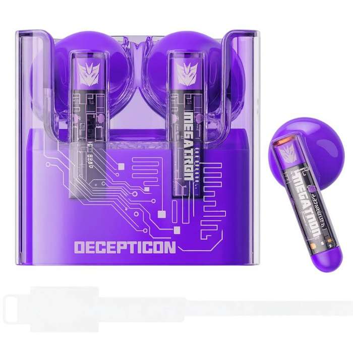 Transformers TF-108 Wireless Bluetooth Earphones - Purple