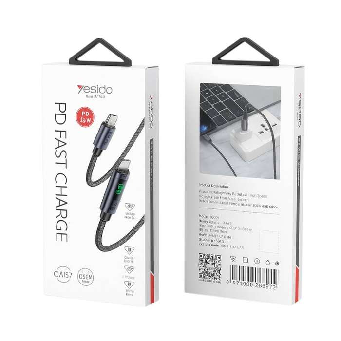 Yesido PD Fast Charge Cable CA157 - Black