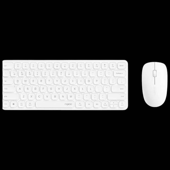 Rapoo Wireless Keyboard and Mouse 9000s - White