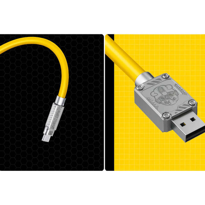 Transformers TF-A01 Silicone Zinc Alloy Type C Cable - Yellow