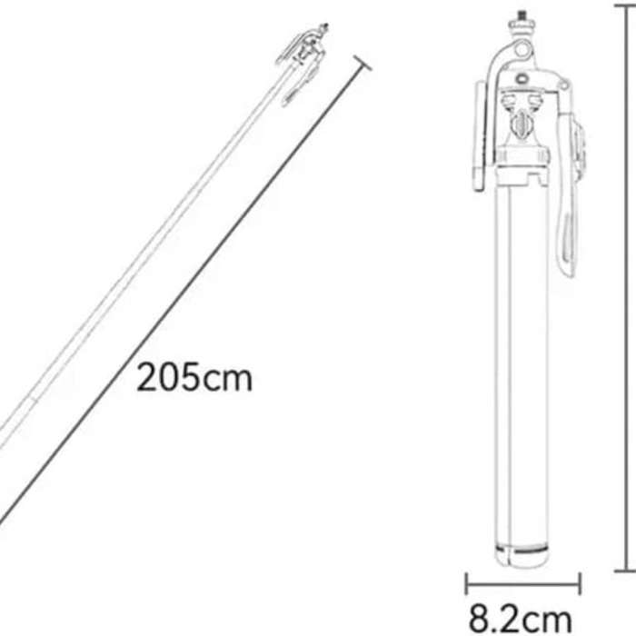 Yesido SF17 Multifunctional Tripod Selfie Stick - Black