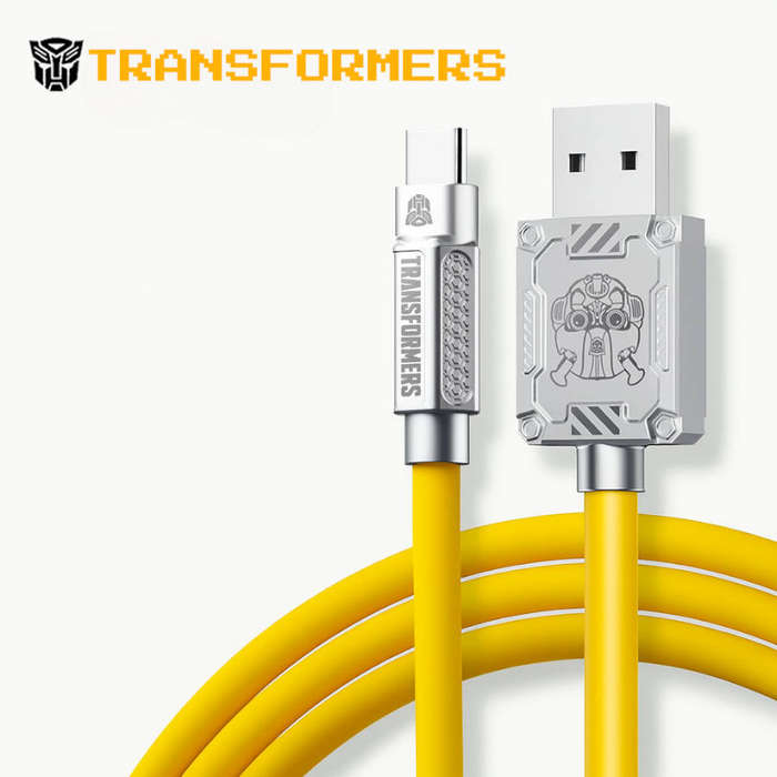 Transformers TF-A01 Silicone Zinc Alloy Type C Cable - Yellow
