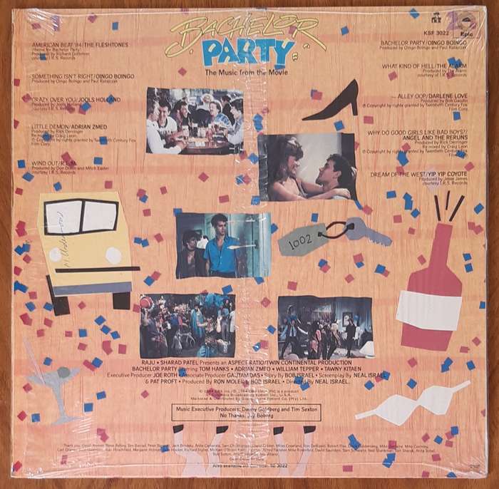 Bachelor Party - The Music from the Movie - Vintage Vinyl LP