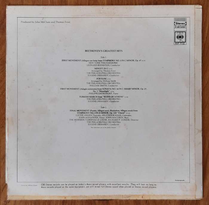 Beethoven's Greatest Hits - Vintage Vinyl LP