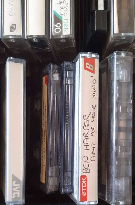 Cassette tapes - variety and case.