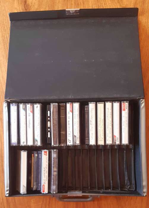 Cassette tapes - variety and case.