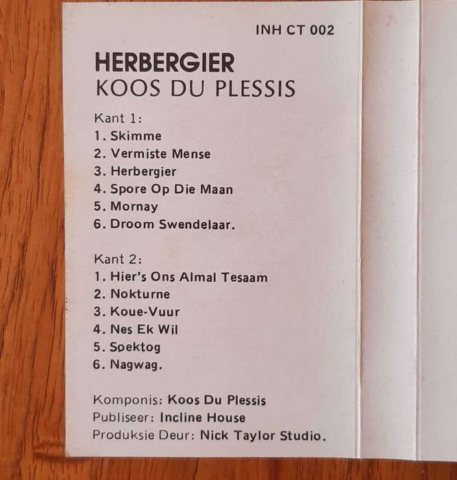 Koos du Plessis - Herbergier - cassette tape