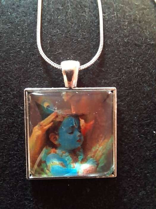 Krishna pendant on silver chain Assorted