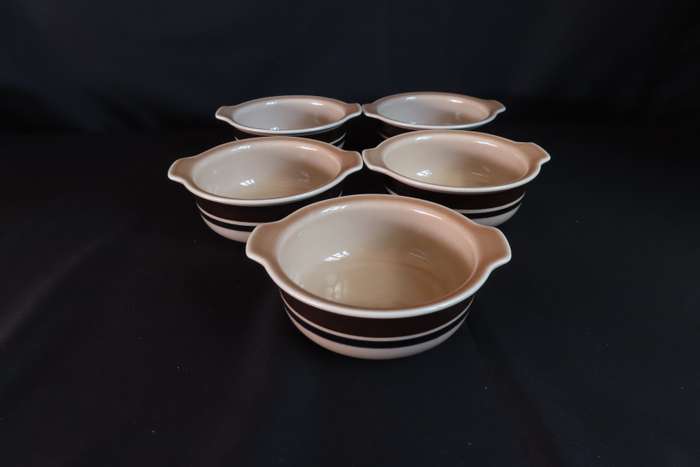 Arabia Finland "Ruija" Dessert/Soup Bowls x 5
