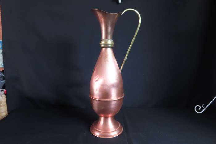 Brass & Copper Tall Jug.