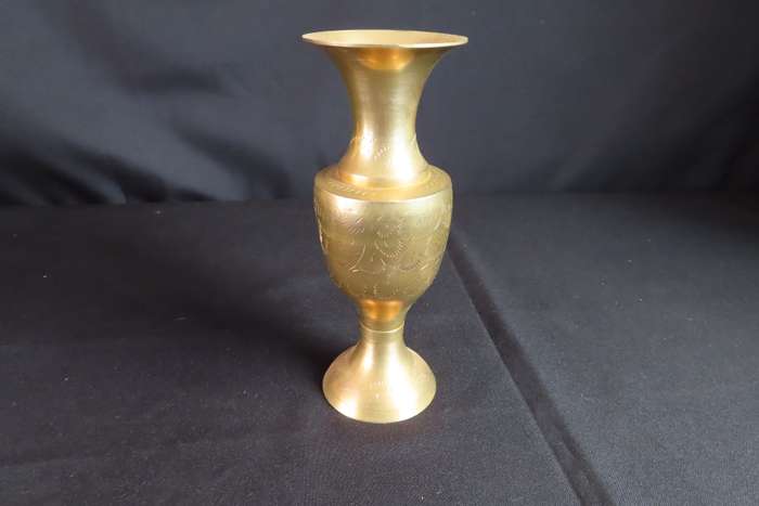 Brass Etched Vase