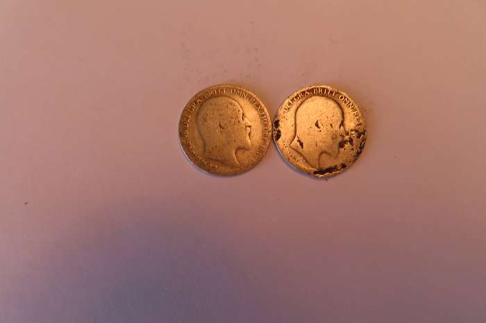Great Britain Edward VII Sixpence Coins 1902 x 2