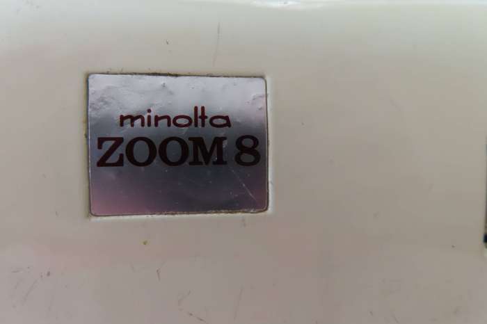 Vintage Minolta Zoom 8mm Movie Camera in Leather Case.