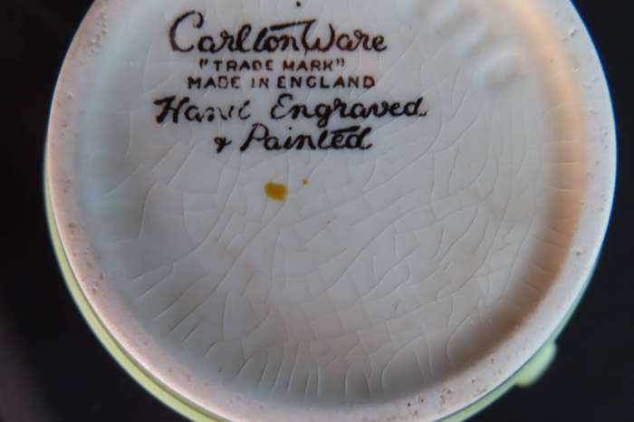 Carlton Ware Hand Engraved & Painted Coffee Duo's x 6
