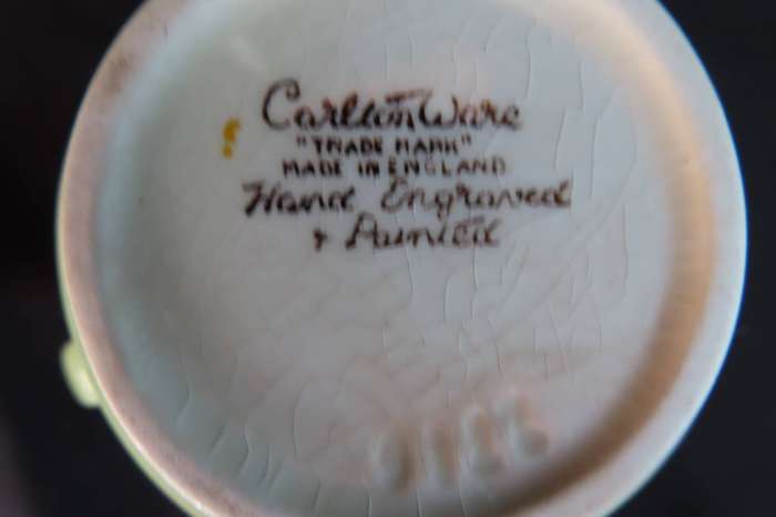Carlton Ware Hand Engraved & Painted Coffee Duo's x 6