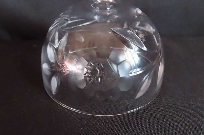 Rose Cut Crystal Dome Butter Dish.