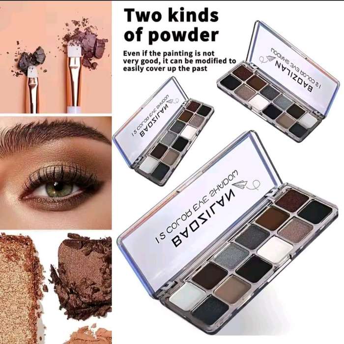 BLACK AND GREY SILVER SMOKY EYESHADOW PALETTE