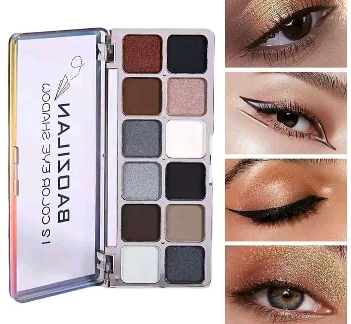 BLACK AND GREY SILVER SMOKY EYESHADOW PALETTE