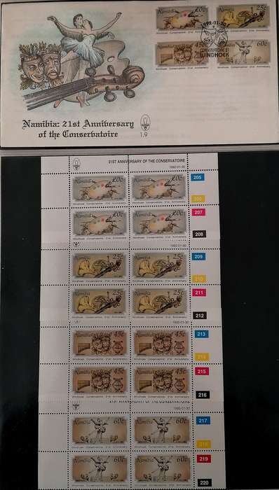 NAMIBIA 1-9 FDC + Control Blocks (4)