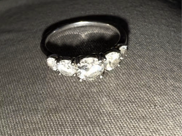 5 stone chete Ring 925 silver sterling