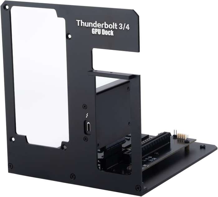 Aluminium mini External GPU Dock Station Compatible with Thunderbolt 3/4, NVIDIA/AMD PCIe Support
