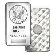 10 oz Sunshine Mint Silver Bar