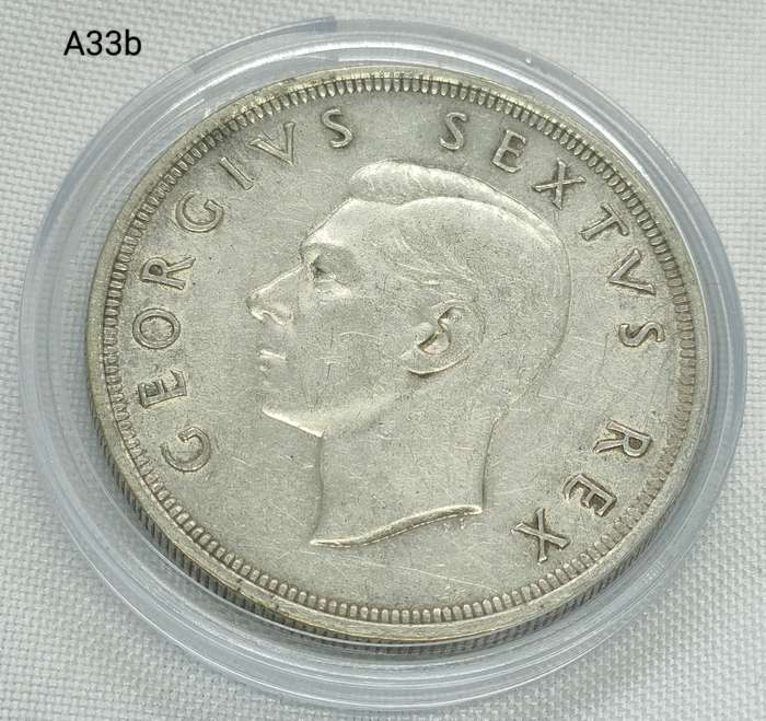 1948 Union of SA Crown - 5 shillings - .800 silver - in capsule